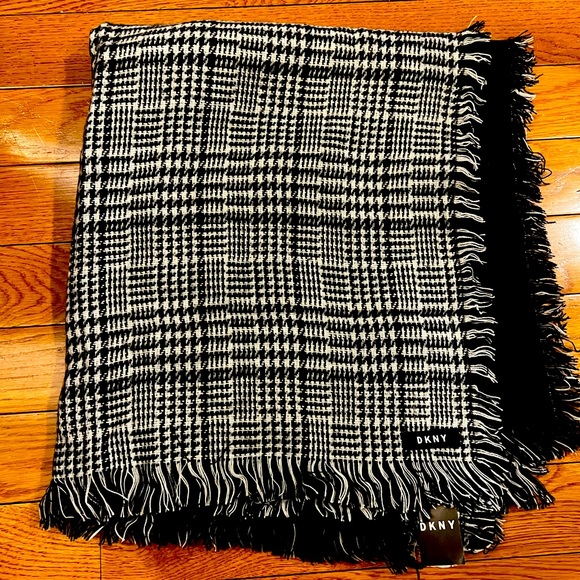 Dkny Accessories Dkny Womens Black White Scarf Poshmark